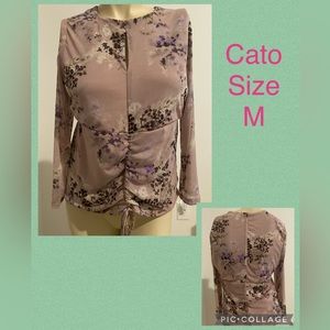 🛍️CATO BLOUSE SIZE M🛍WITH MESH SLEEVES🛍️